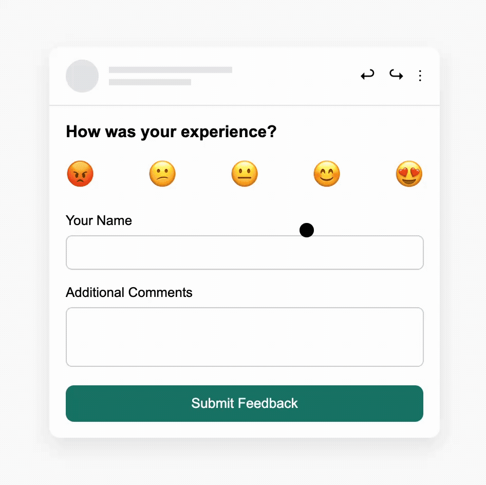 Emoji feedback