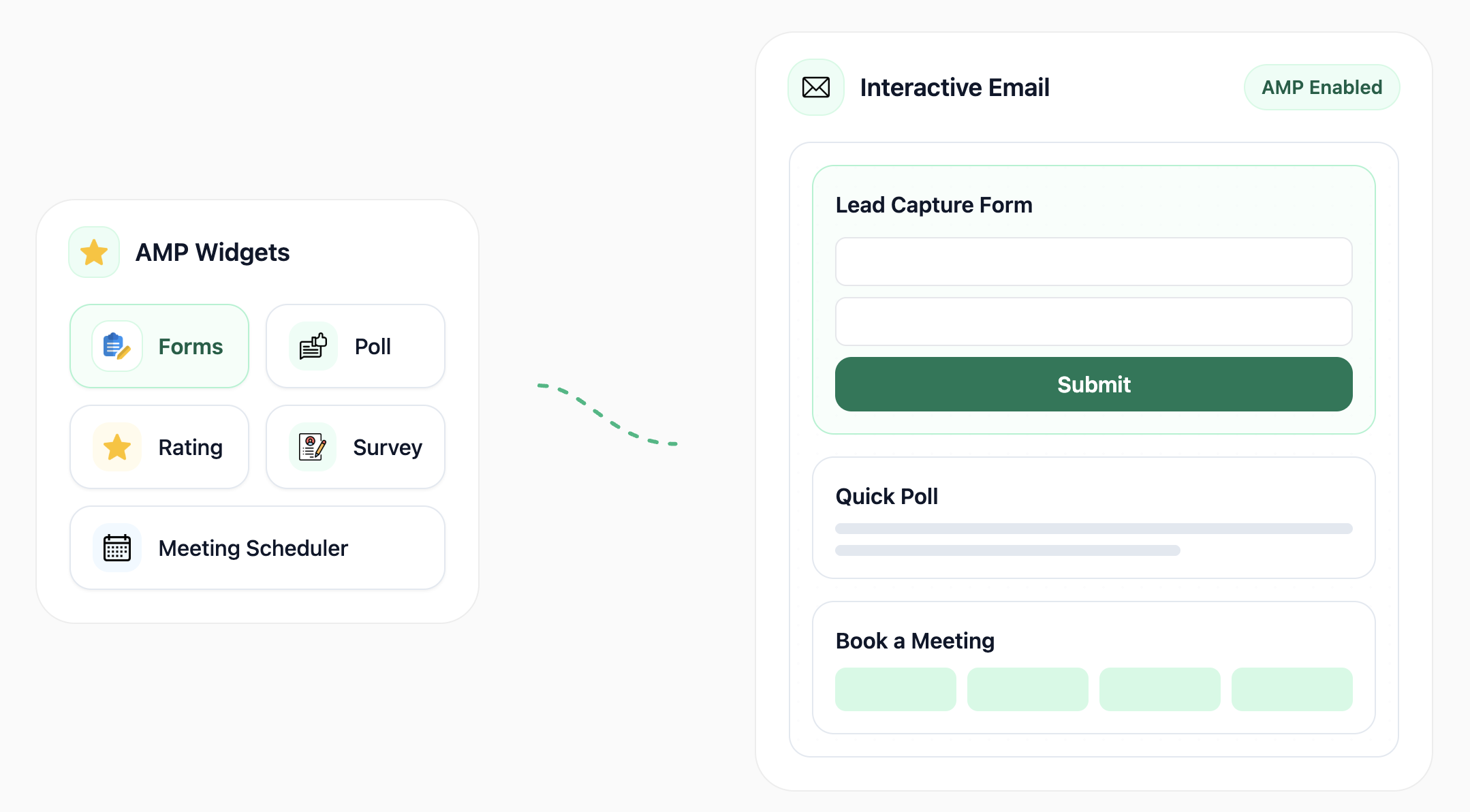 AMP Email Interactions illustration