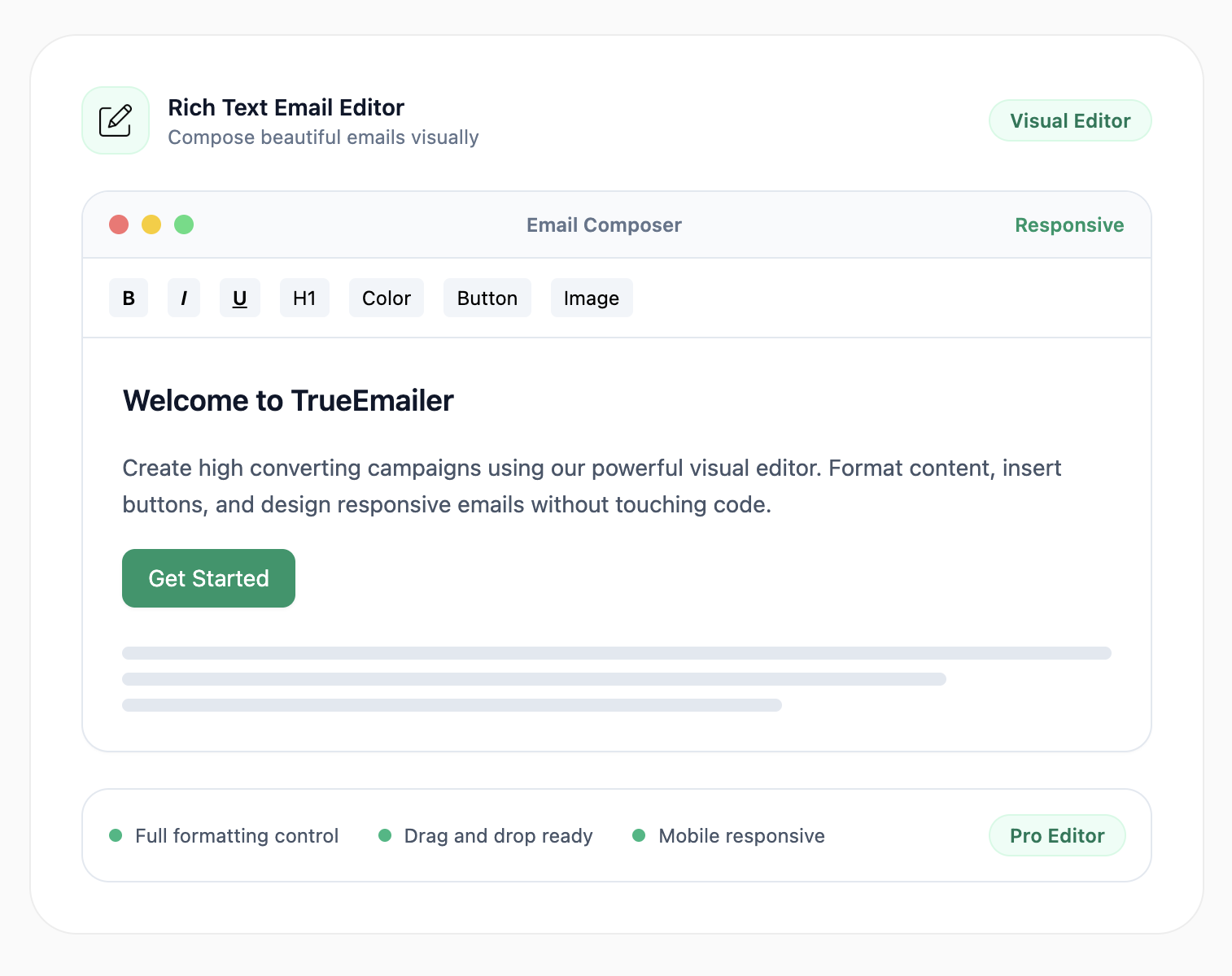 Visual Email Builder illustration